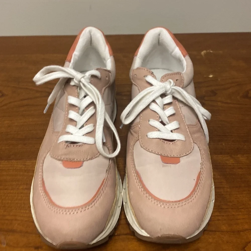 MadeWell Item NC290 Kickoff Trainer Sneakers in (Re)sourcedNylon and Pink Nubuck